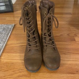 Brown Combat Boots